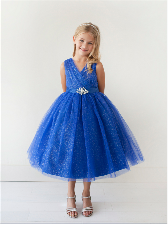 Royal Blue Girl Dress Girl Dress Royal Blue Dress Flower Girl Weddi STYLO