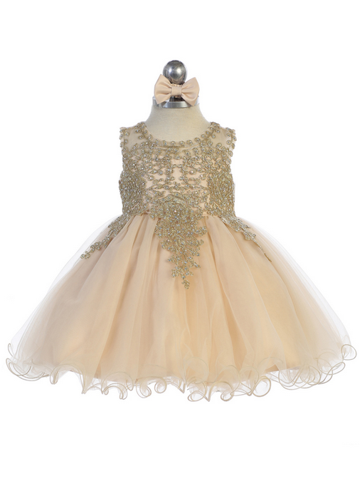 Champagne Girl Dress,Girl Dress, Champagne Dress, Flower Girl, Wedding Flower Girl Dress, party dress