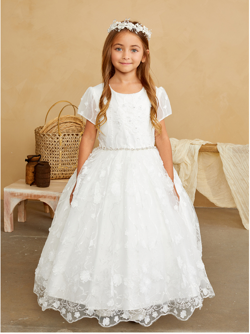 First Holy Communion Dress white 5845