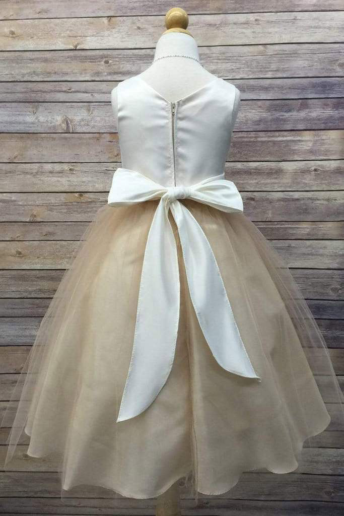 Champagne Girl Dress,Girl Dress,Champagne Dress, Champagne Dress, Flower Girl, Wedding Flower Girl Dress