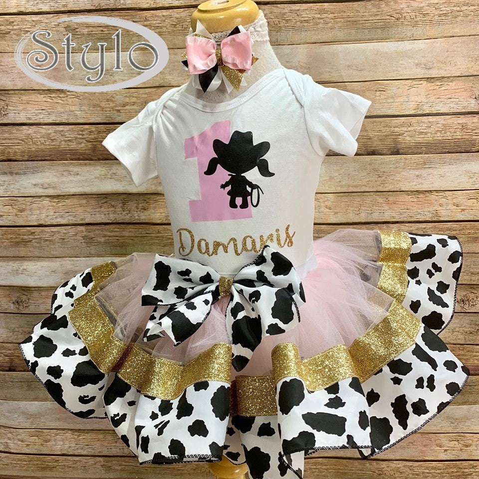 Cowgirl Birthday Tutu Outfit STYLO Cowgirl Birthday Tutu Outfit STYLO