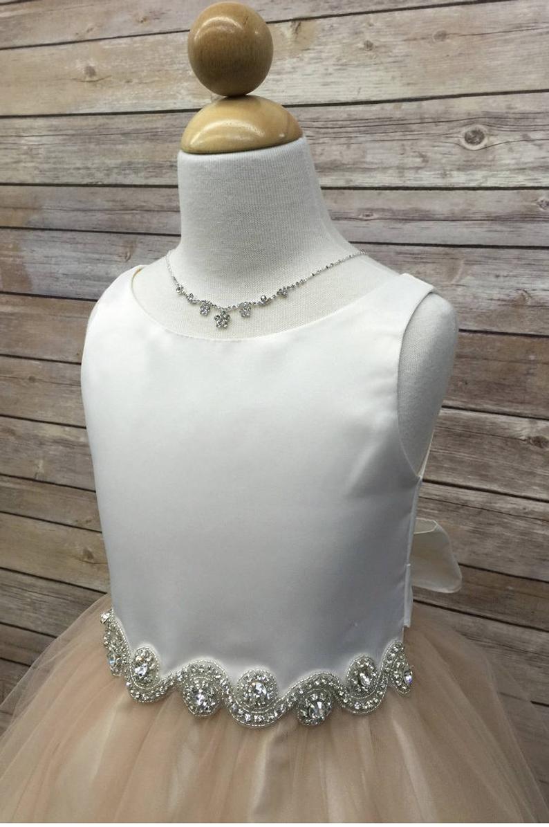 Champagne Girl Dress,Girl Dress,Champagne Dress, Champagne Dress, Flower Girl, Wedding Flower Girl Dress