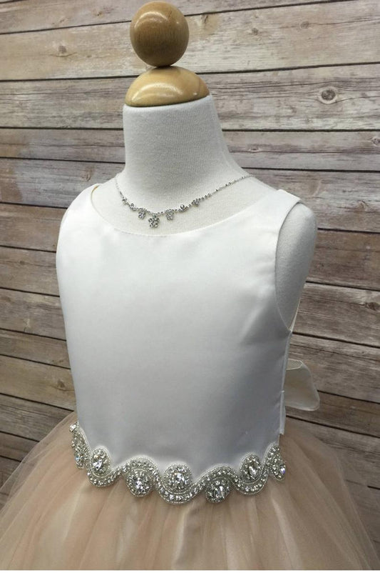 Champagne Girl Dress,Girl Dress,Champagne Dress, Champagne Dress, Flower Girl, Wedding Flower Girl Dress