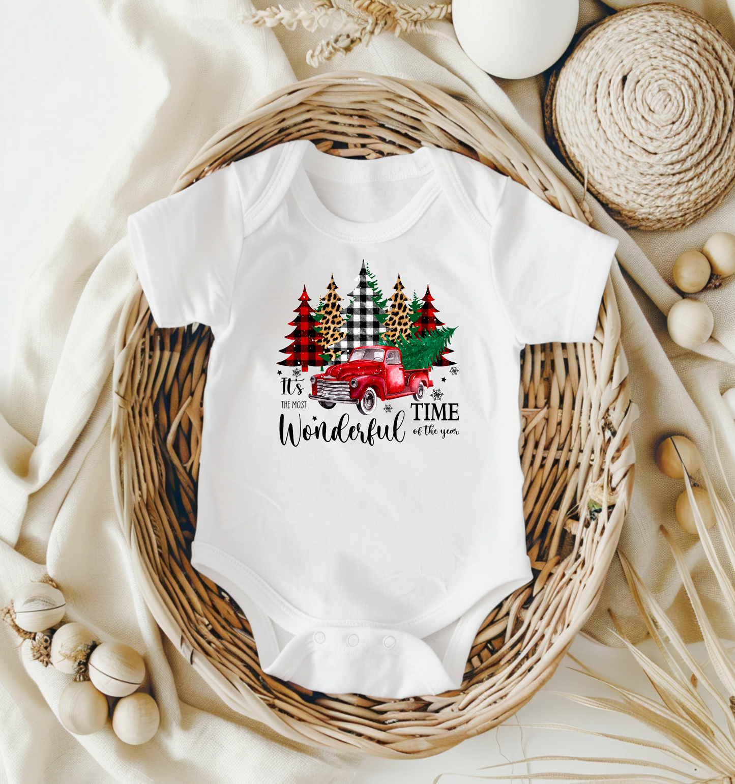 Christmas Baby Short/ long  Sleeve Onesie,Cute Modern Christmas Baby Onesie,Natural Christmas Bodysuit,Xmas Baby Shirt,Cute Christmas Kid