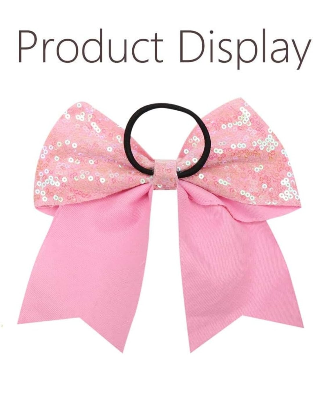 Pink Cheer Sequin Bow