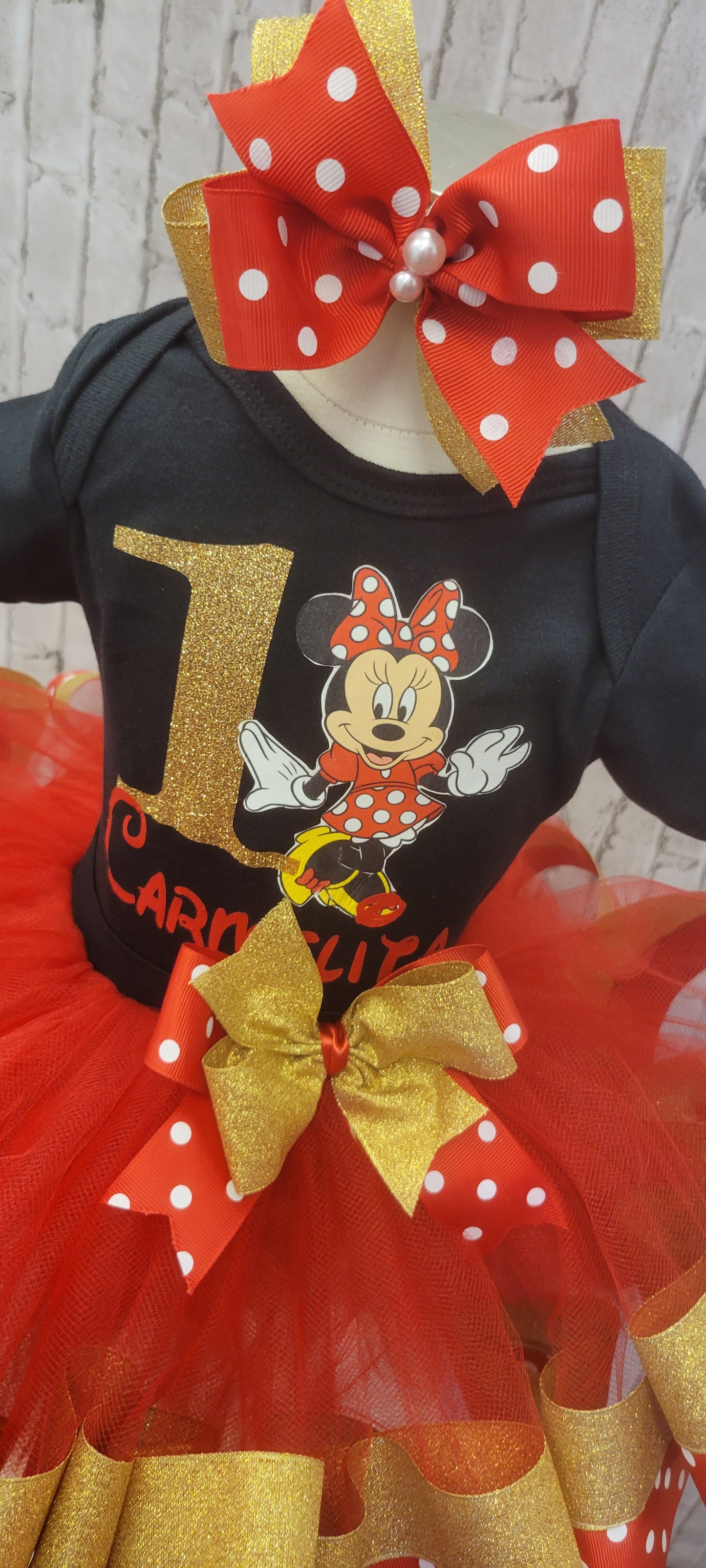 Red Minnie Personalized Tutu Outfit