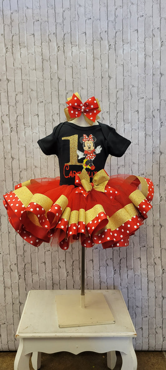 Red Minnie Personalized Tutu Outfit