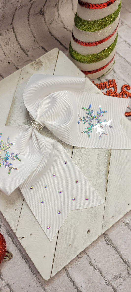 White Snowflake Bow