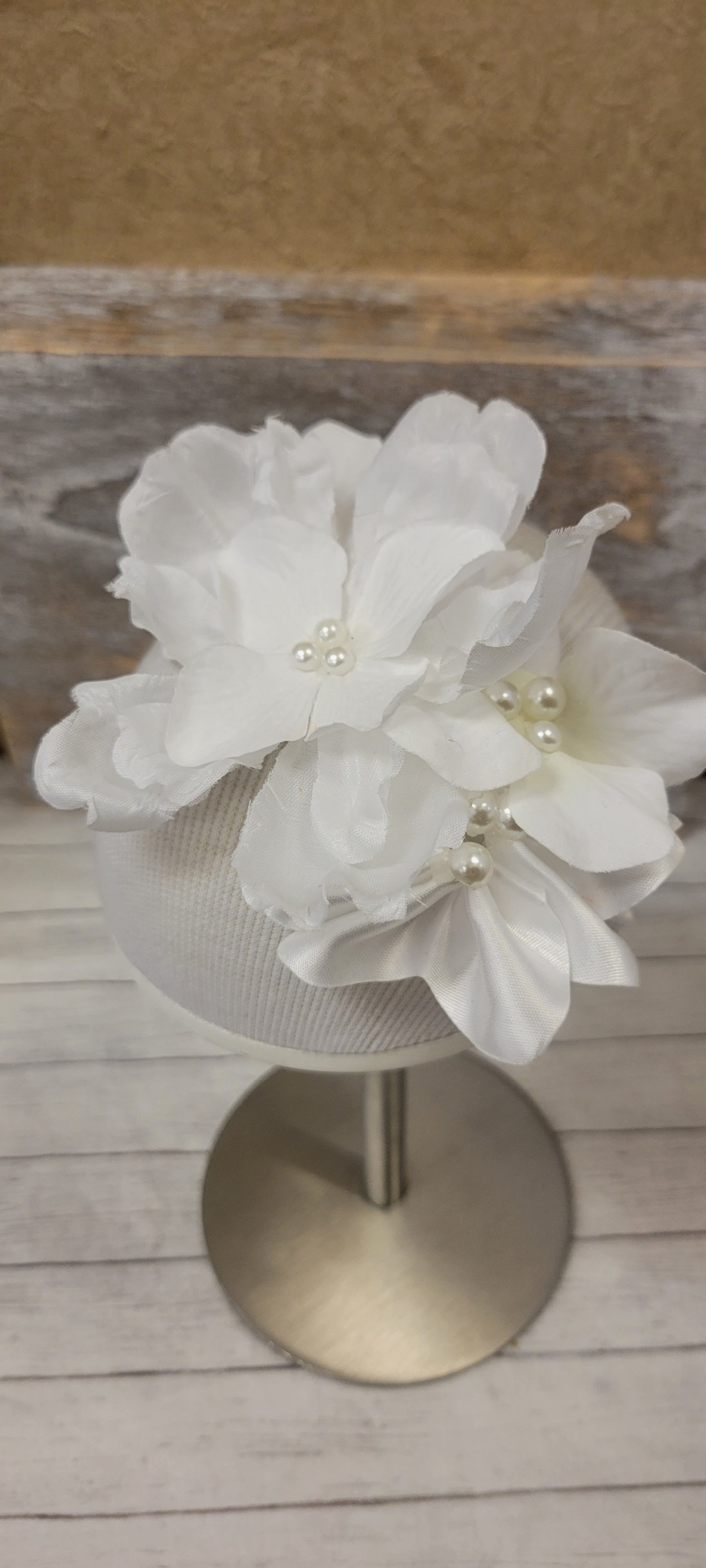 White flowers headband, Communion headband, baptis headband
