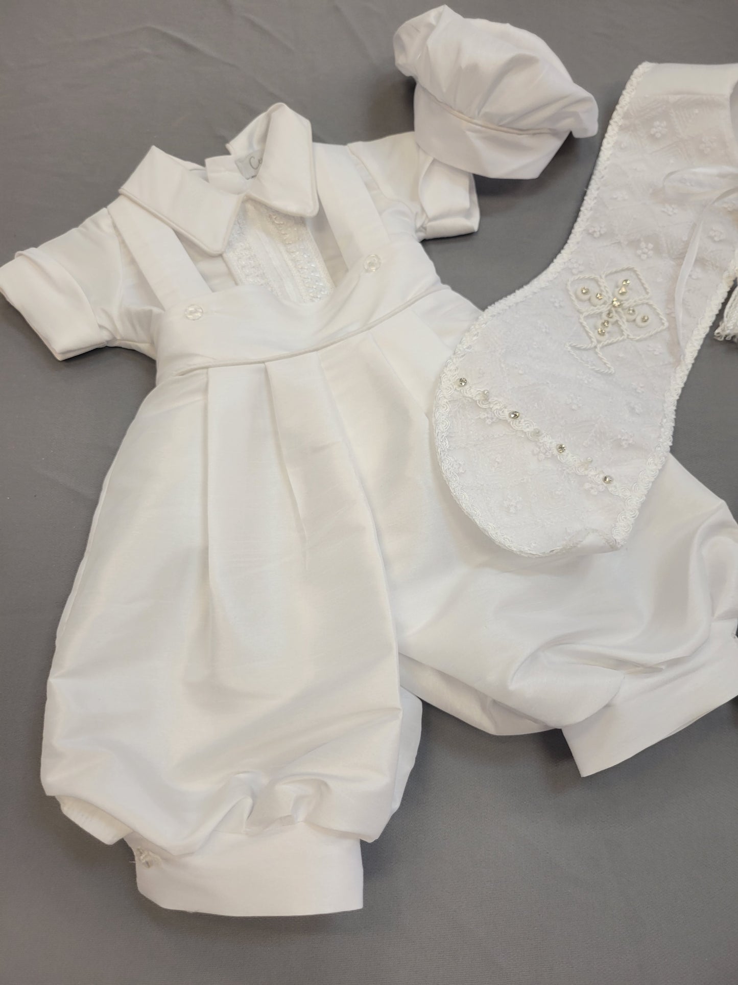 Ropon de Bautizo de Niño, Boy Christening Outfit, candle set.