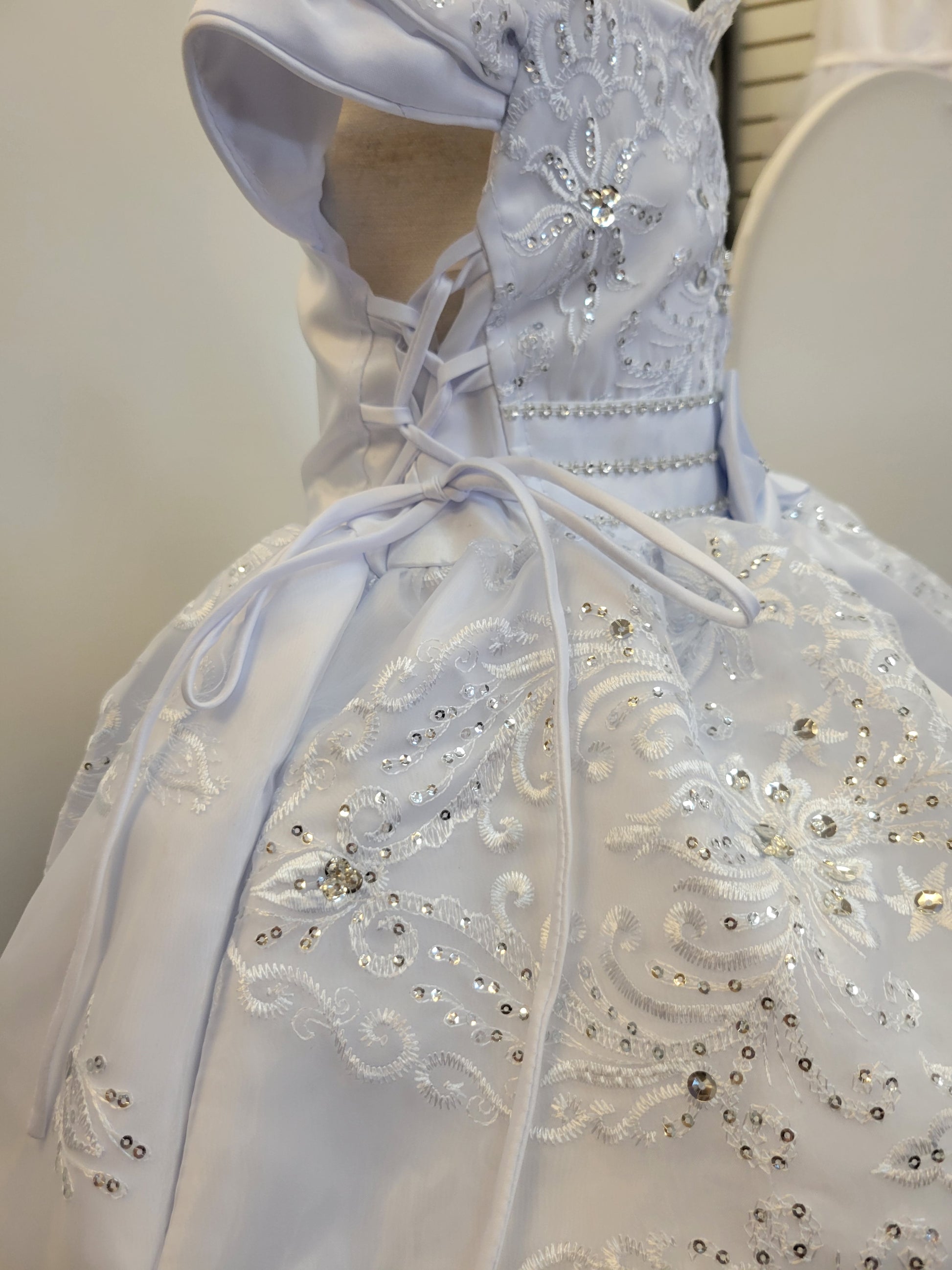 Christening Gown First Communion Dresses With Virgen De Guadalupe