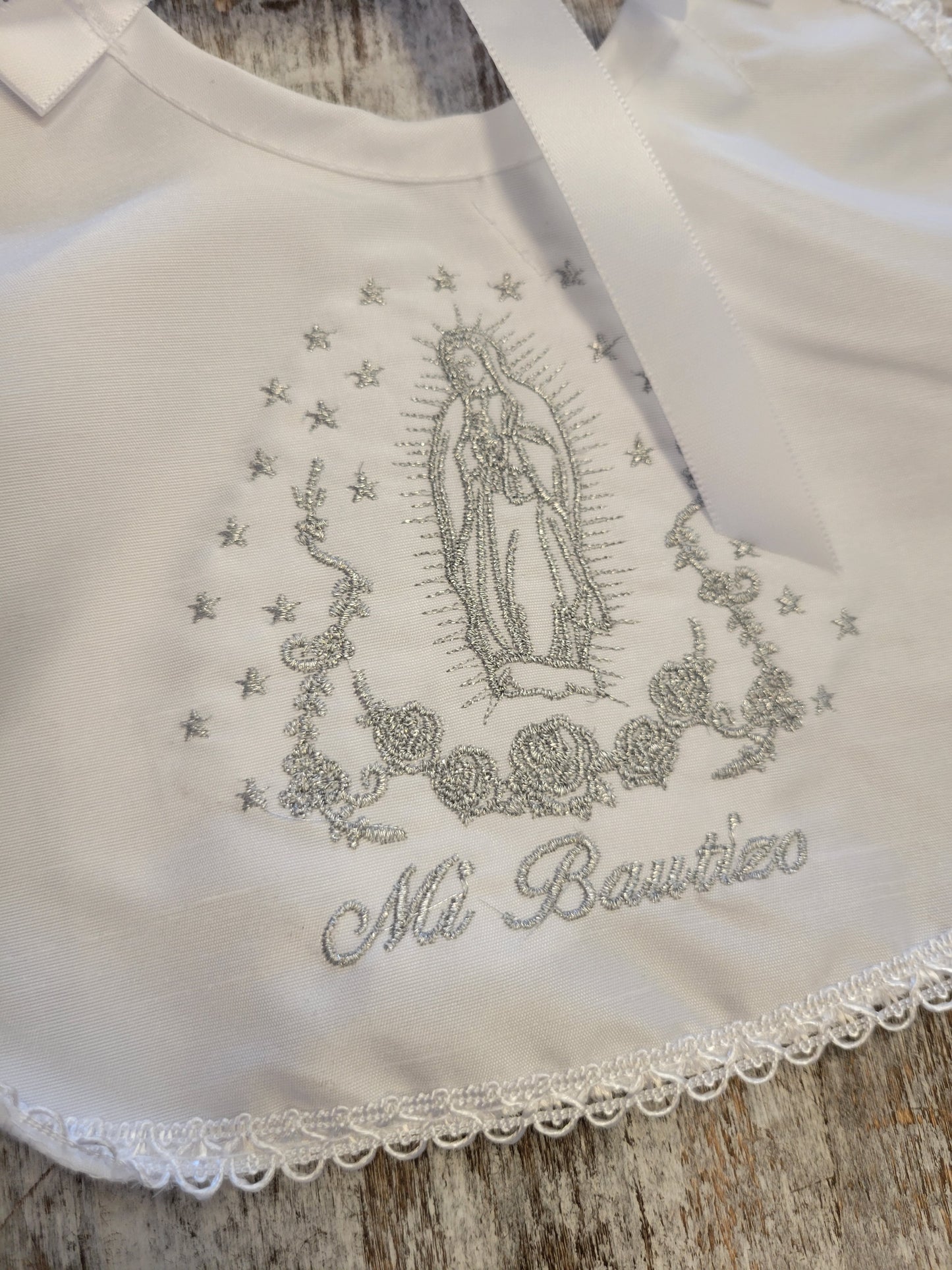 Baptism Baby Bib | Christening Bib | gift | Virgen de Guadalupe | Baby Bib | Bautizo