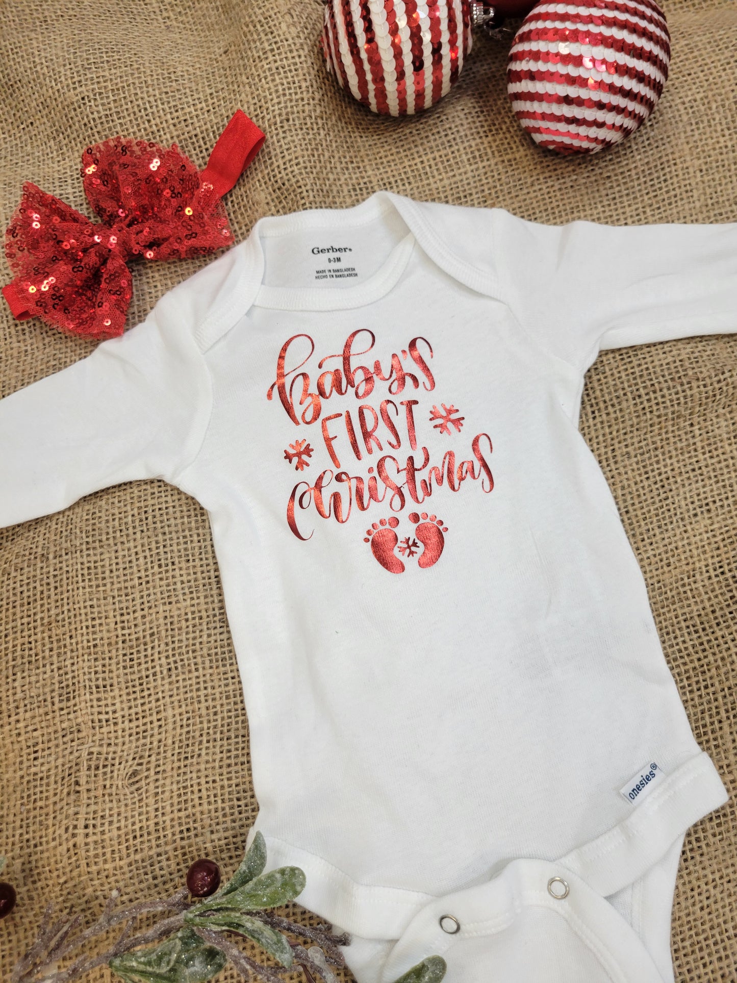 Christmas Baby Short/ long  Sleeve Onesie,Cute Modern Christmas Baby Onesie,Natural Christmas Bodysuit,Xmas Baby Shirt,Cute Christmas Kid