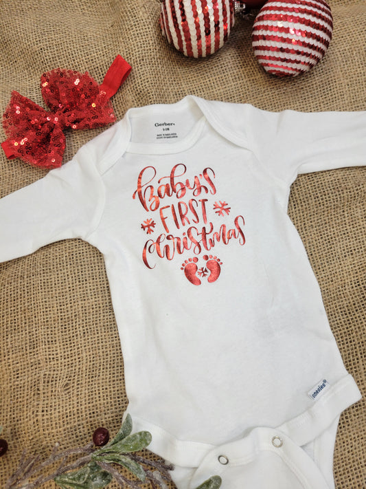 Christmas Baby Short/ long  Sleeve Onesie,Cute Modern Christmas Baby Onesie,Natural Christmas Bodysuit,Xmas Baby Shirt,Cute Christmas Kid