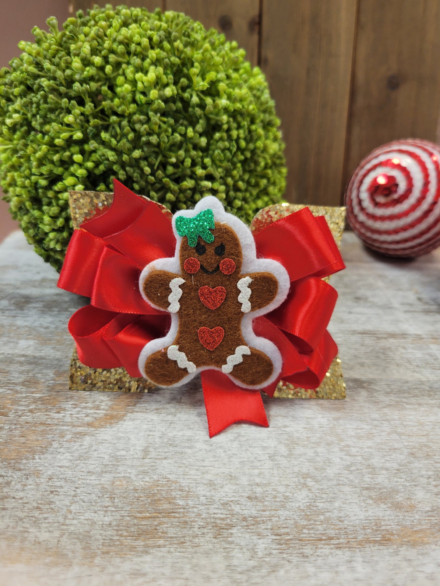 Christmas Gingerbread Bow