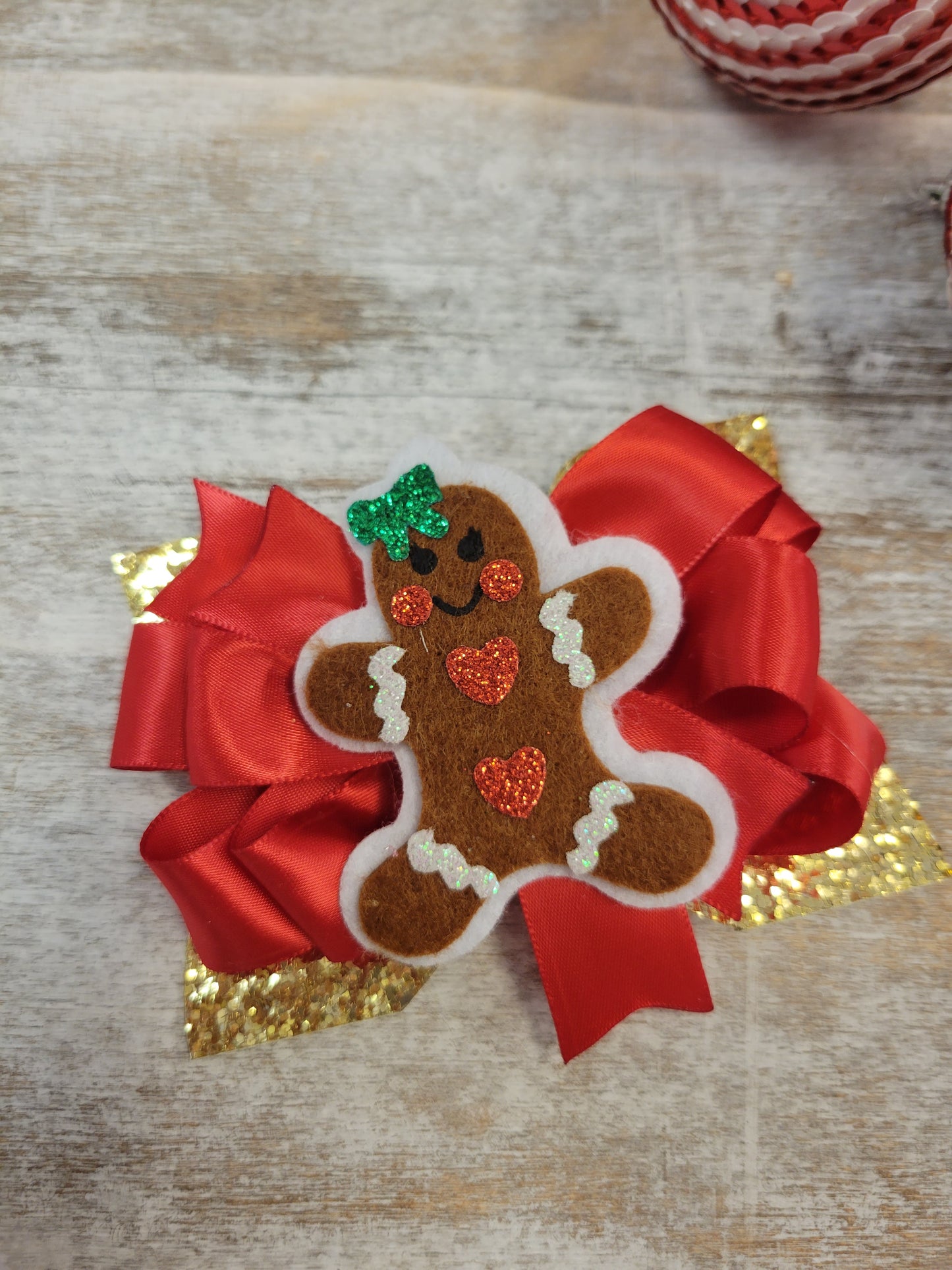 Christmas Gingerbread Bow