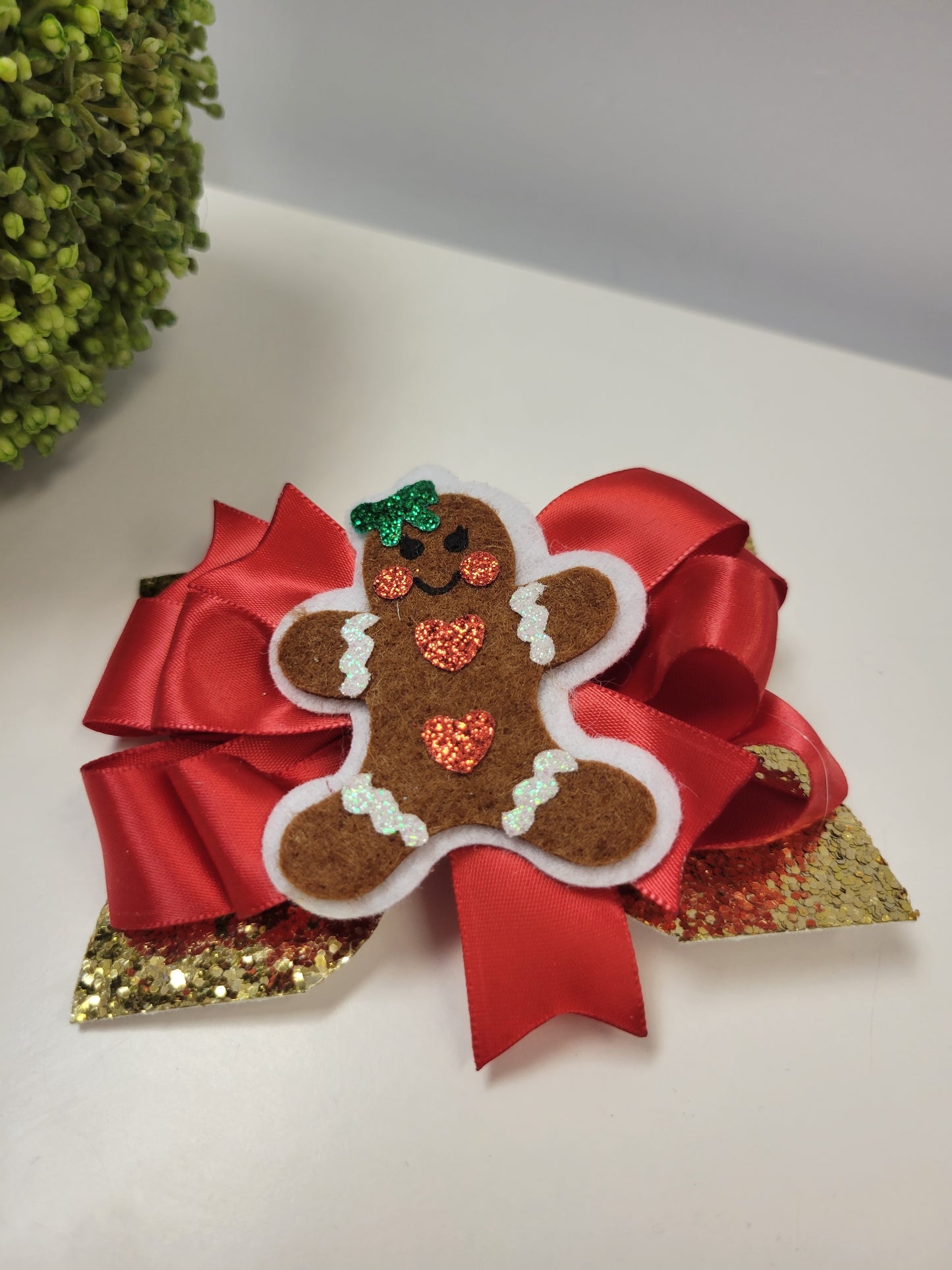 Christmas Gingerbread Bow