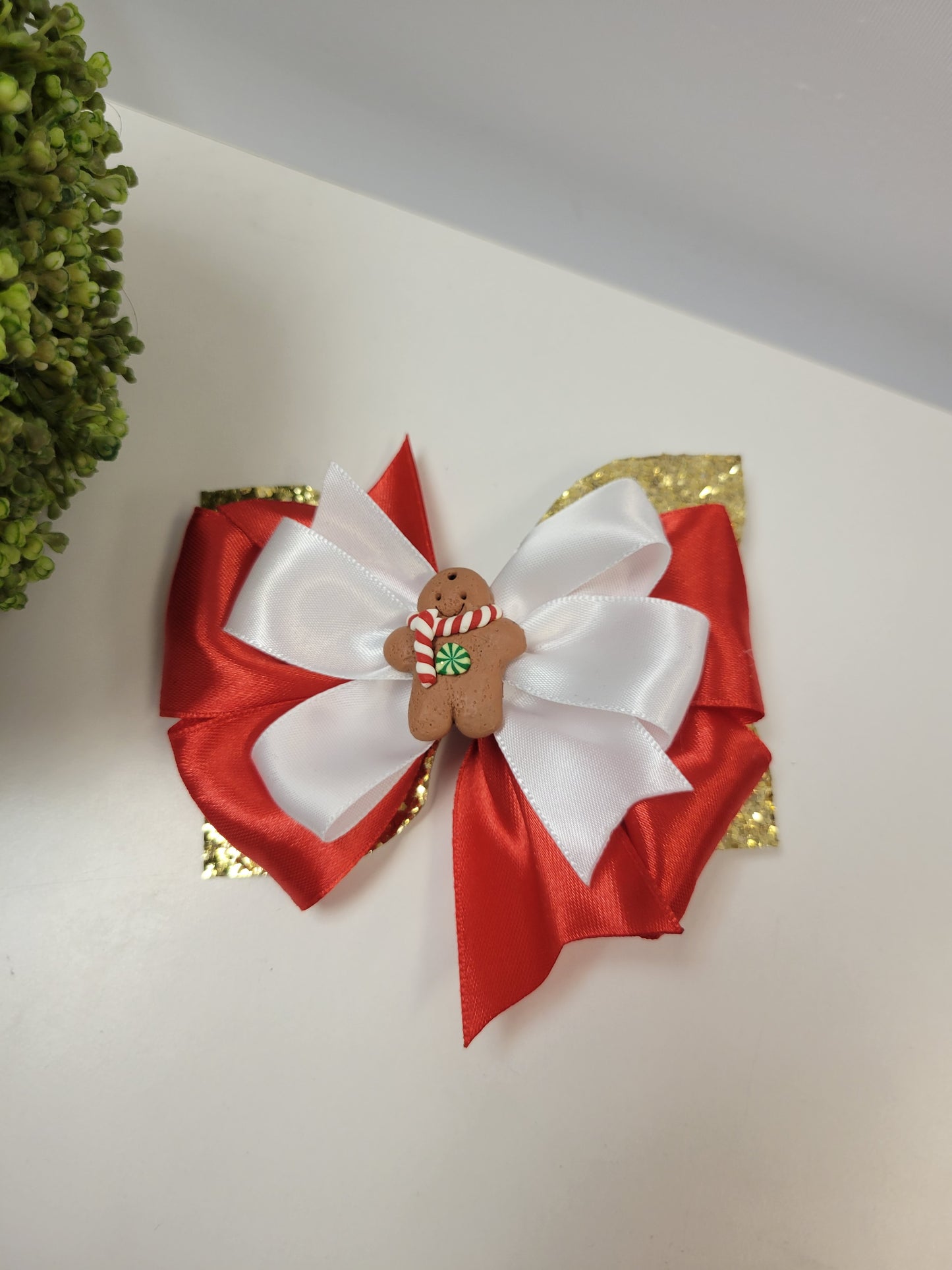 Christmas metallic gold  Bow