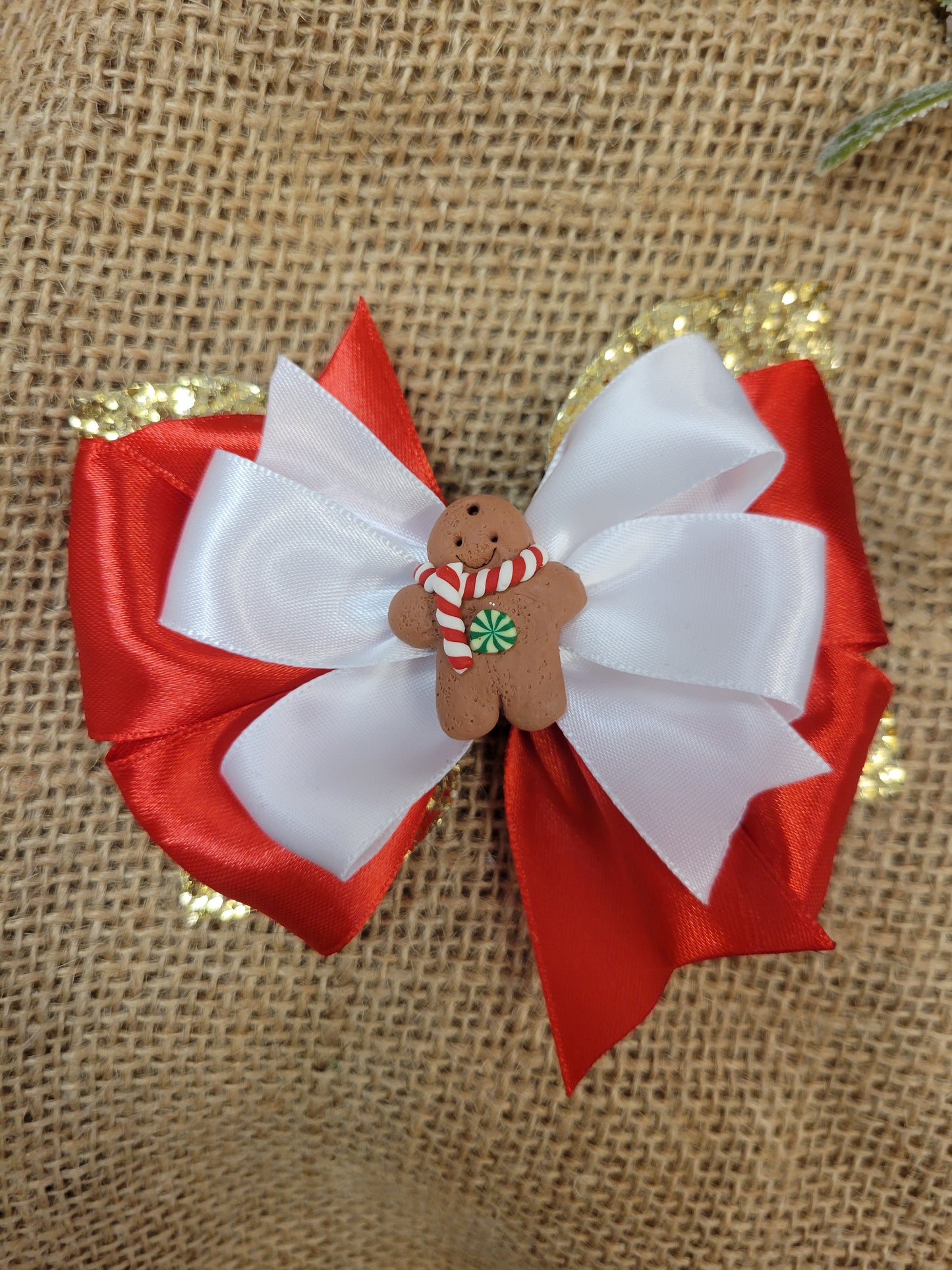 Christmas metallic gold  Bow