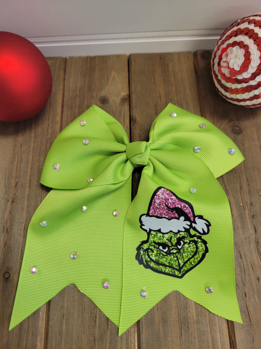 Christmas grinch Bow