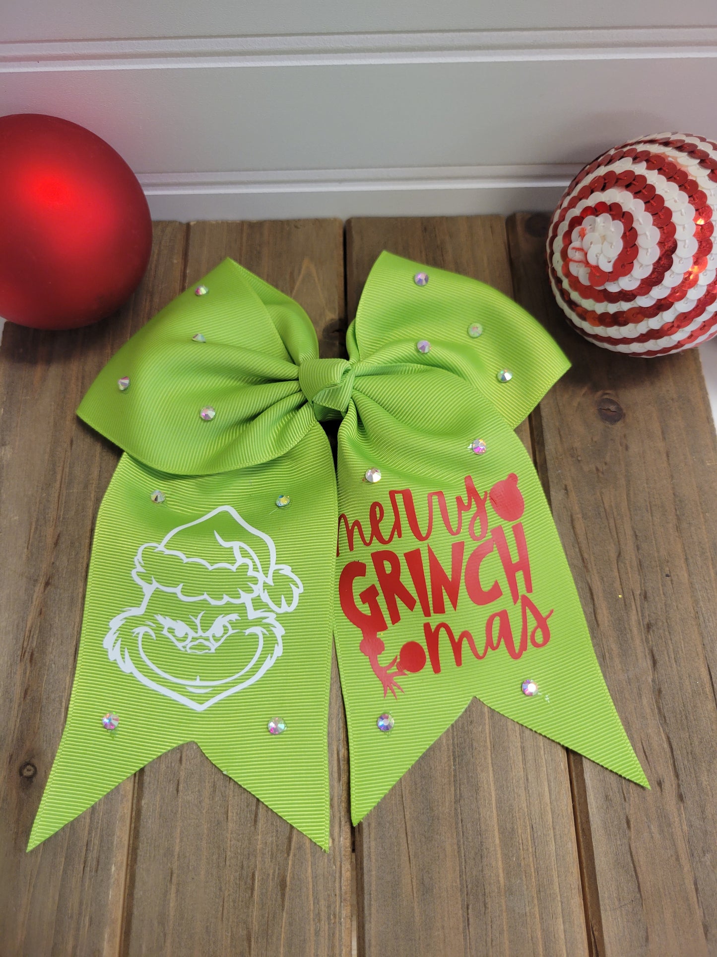 Christmas grinch Bow