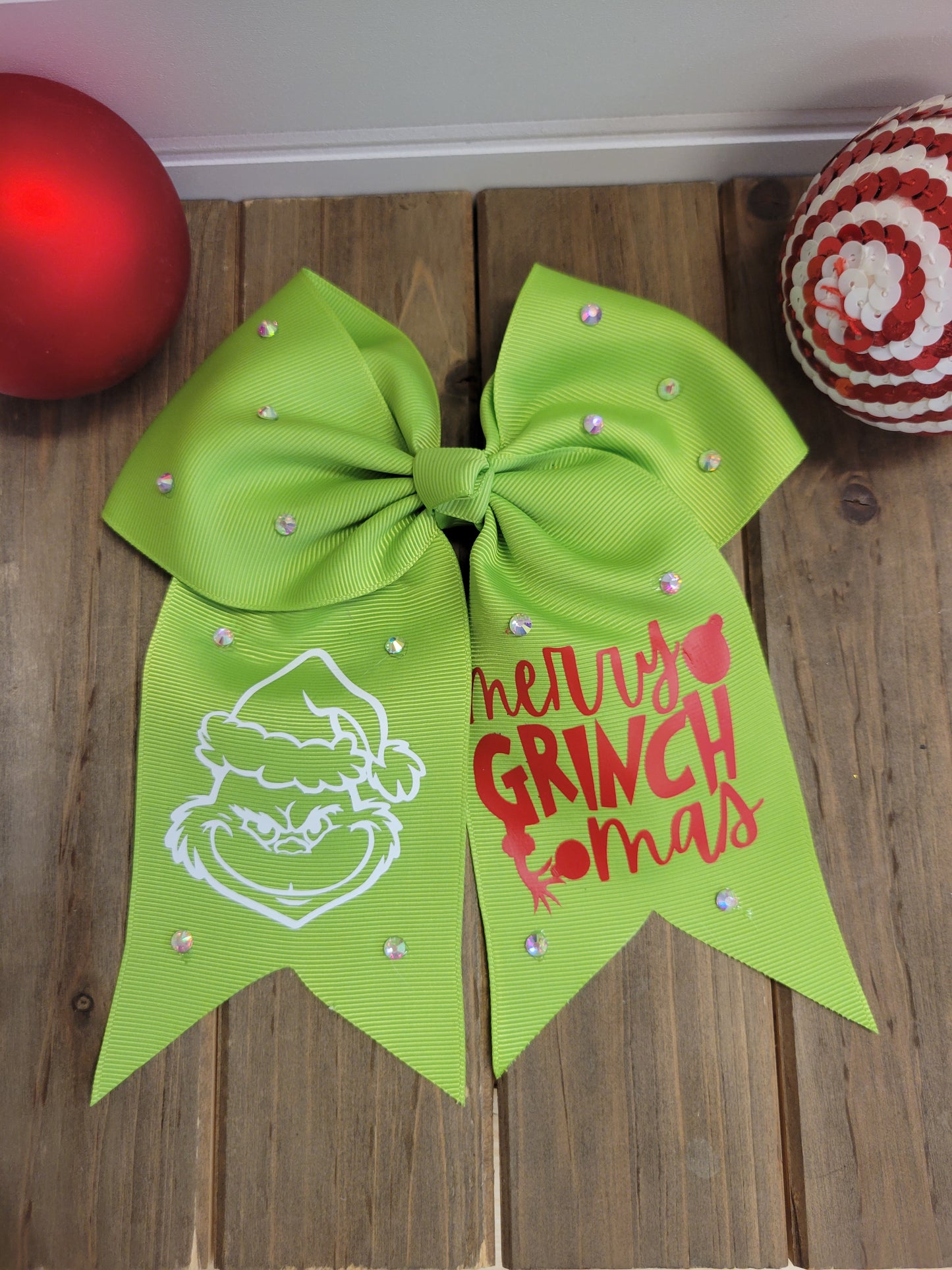 Christmas grinch Bow