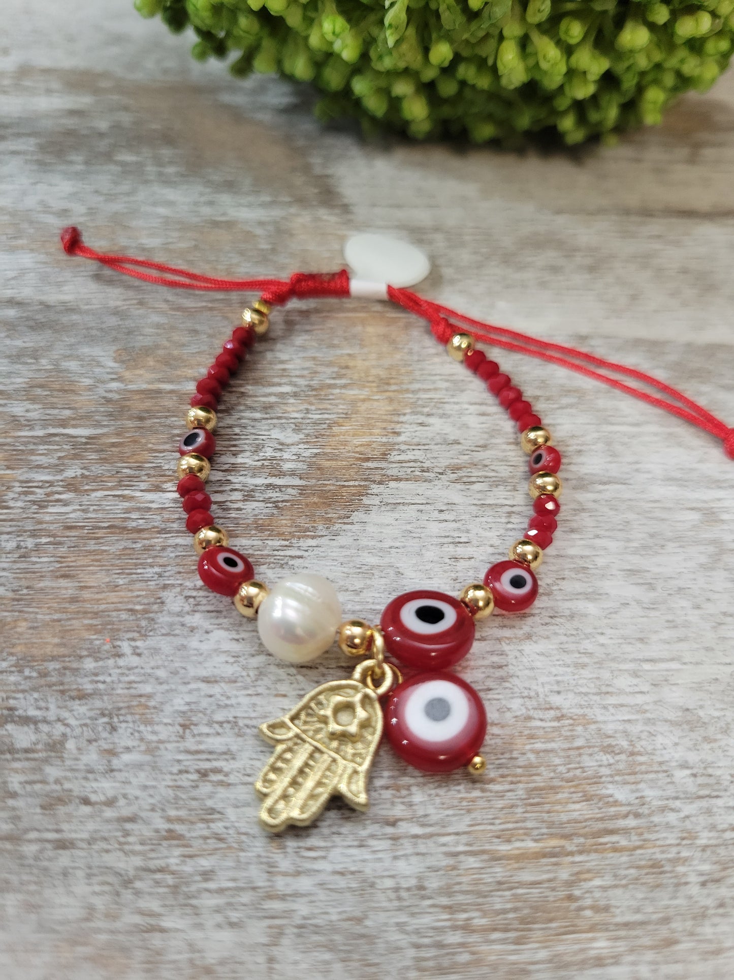 Pulsera  de proteccion, bendita. Evil eye red hamsa hand  Bracelet