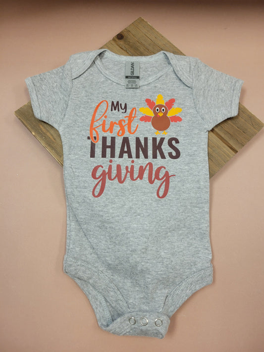 My First Thanksgiving onesie for boy