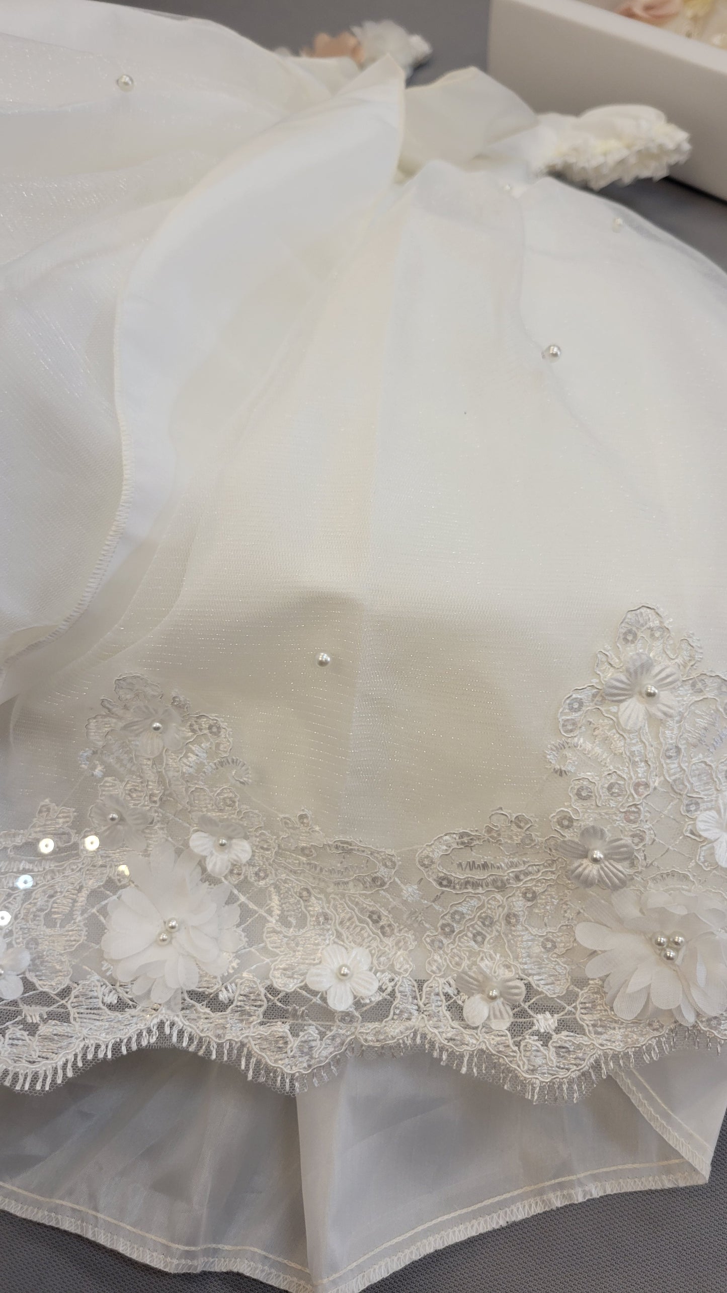 All included Baptism Dress, Ivory Christening Gown, Baby Girl Baptism Outfit, Vestido Bautizo  Handmade Baby Girl Dress