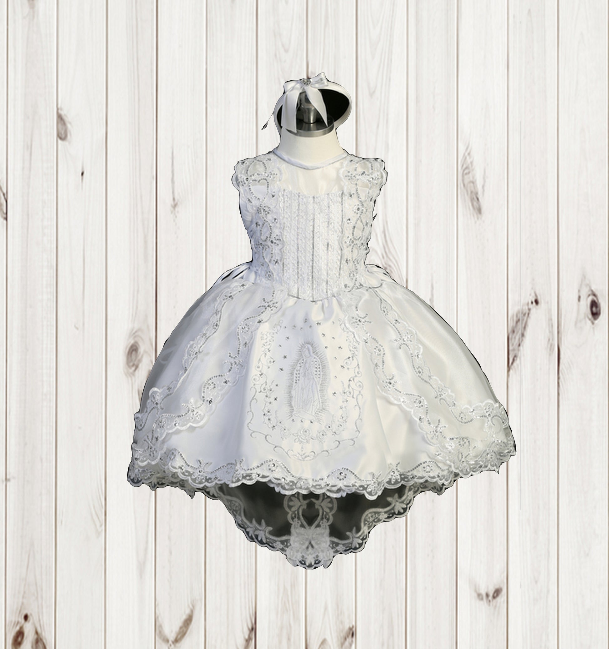 baptism dresses with our lady of guadalupe Free Shipping!!! Our Lady of Guadalupe Baptism Dress, Christening Gown, Baby Girl White Dress, Hermoso Vestido Blanco Virgen De Guadalupe