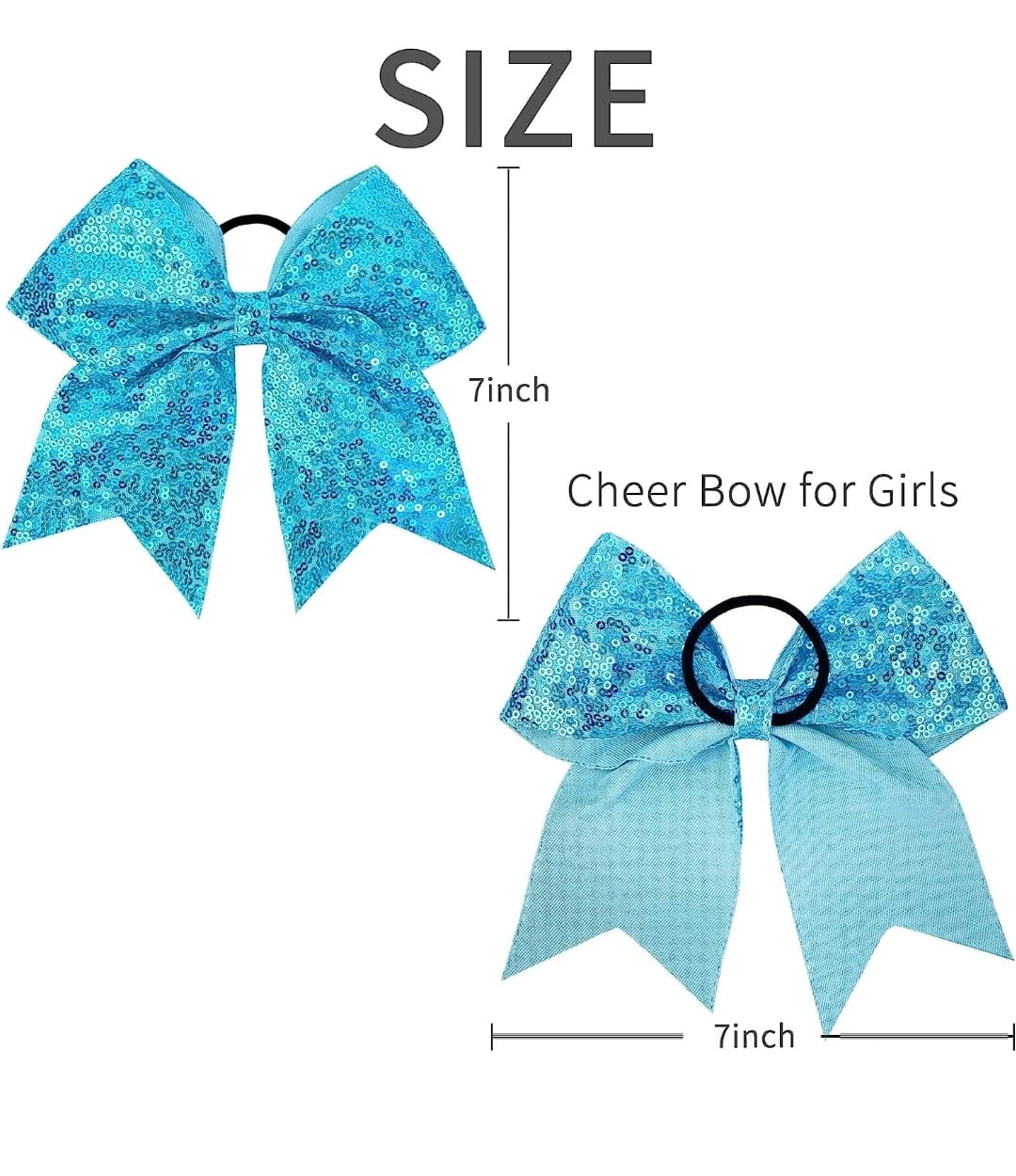 Island Blue Cheer Sequin Bow