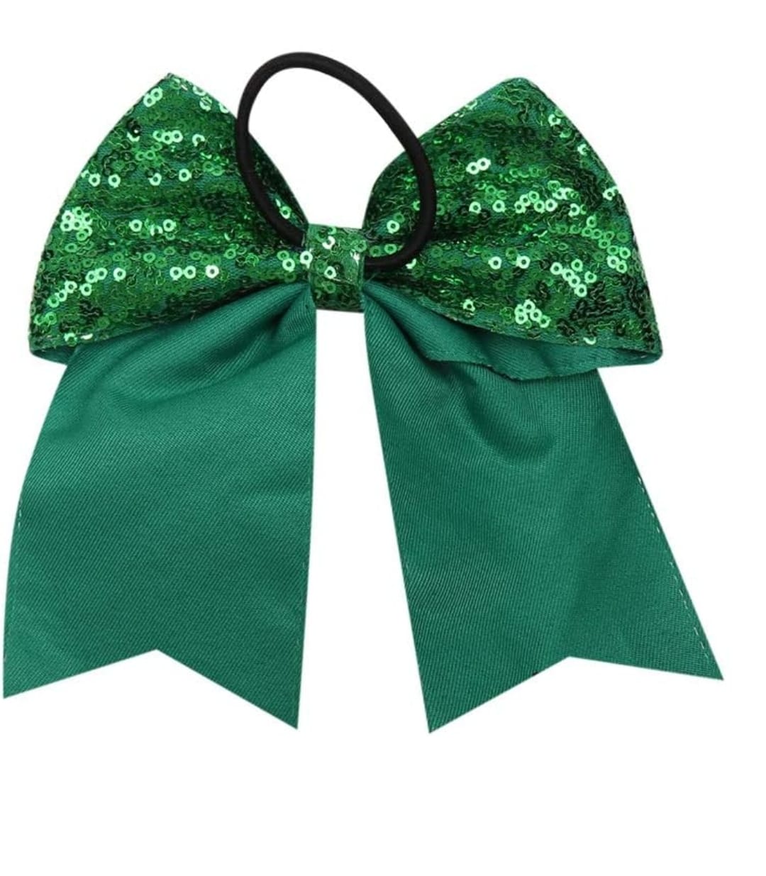 Green Cheer Sequin Bow