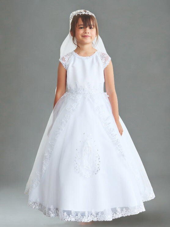 First Holy Communion Dress/vestido de primera comunion white 1222