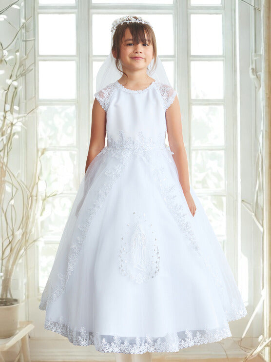 First Holy Communion Dress/vestido de primera comunion white 1222