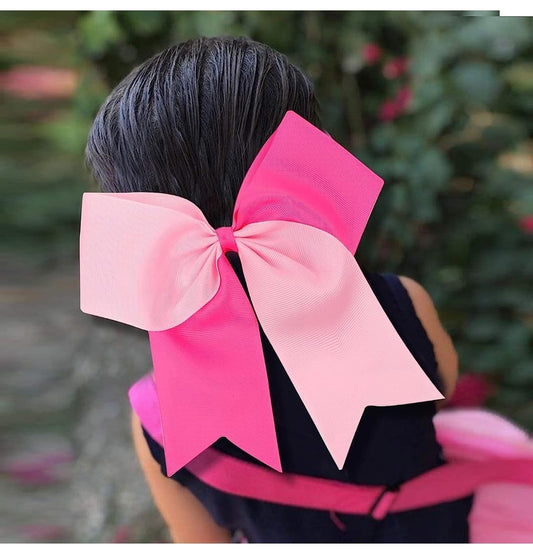 pink and light pink Cheer Bow