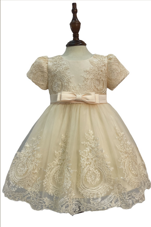 Cream Baby Dress