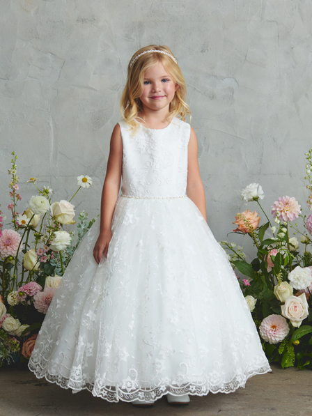 First Holy Communion Dress/vestido de primera comunion white 5910