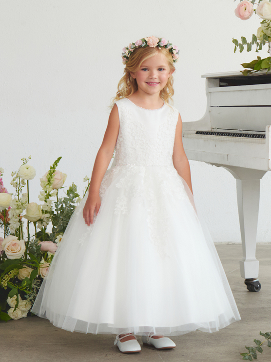 Baptism / First Holy Communion Dress/vestido de primera comunion white 5898