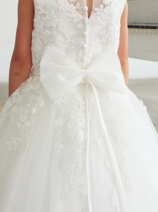 Baptism / First Holy Communion Dress/vestido de primera comunion white 5898