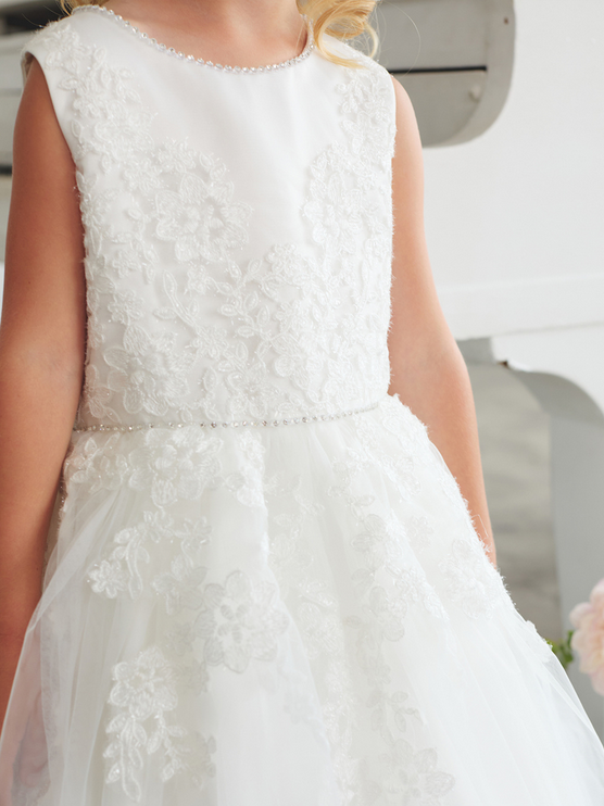 Baptism / First Holy Communion Dress/vestido de primera comunion white 5898