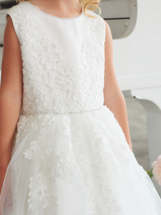 Baptism / First Holy Communion Dress/vestido de primera comunion white 5898