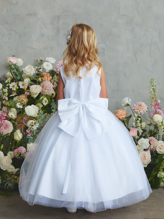 Baptism / First Holy Communion Dress/vestido de primera comunion white 5901