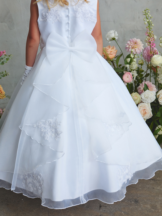First Holy Communion Dress/vestido de primera comunion white 5904
