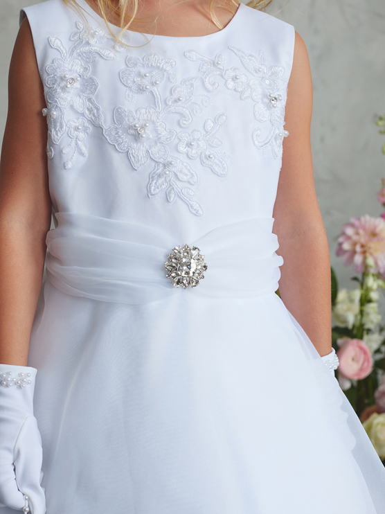 First Holy Communion Dress/vestido de primera comunion white 5904