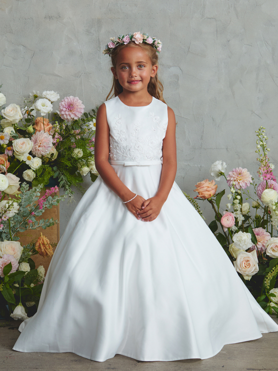 First Holy Communion Dress/vestido de primera comunion white 5915