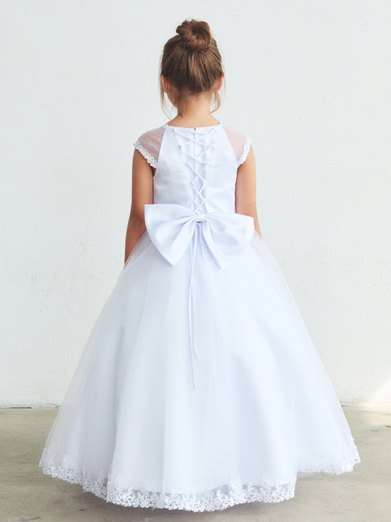 First Holy Communion Dress/vestido de primera comunion white 1222