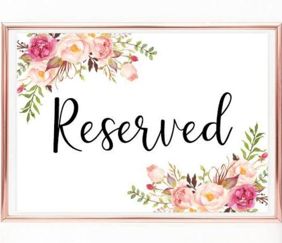 Reserved listing