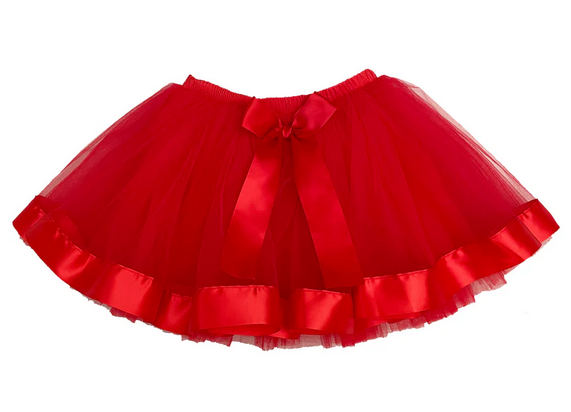 Red Ribbon Tutu Skirt