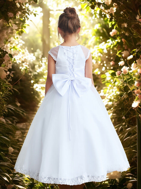 First Holy Communion Dress/vestido de primera comunion white 1222