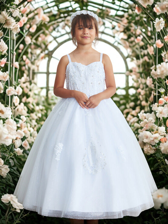 First Holy Communion Dress/vestido de primera comunion white 1223